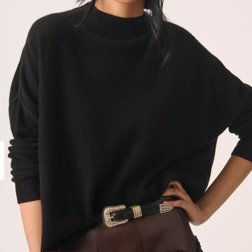 Pilcro Black Cowl Neck Sweater